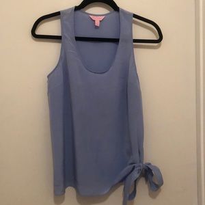 Lilly Pulitzer Women's Periwinkle Tank Top With Bow (Size Medium)